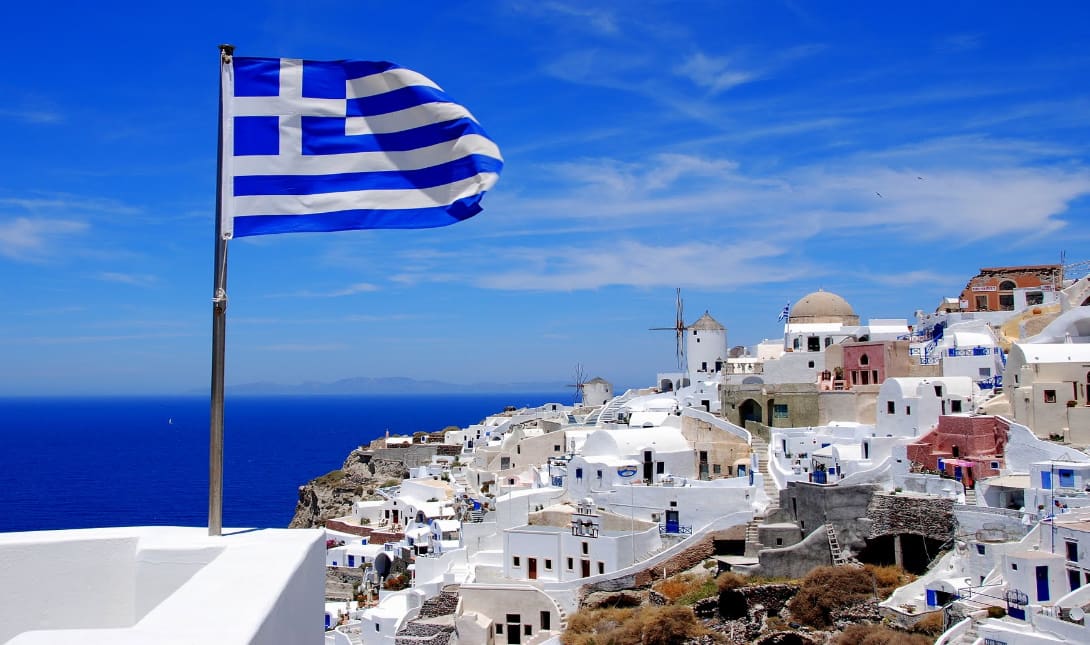 τουρισμός νησί ελληνική σημαία