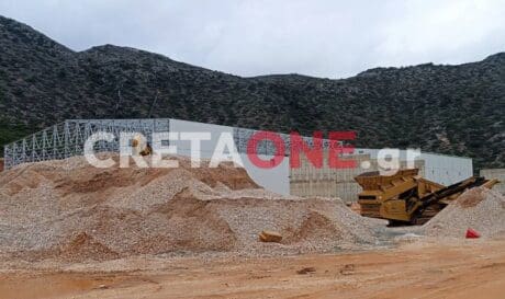 Το εργοτάξιο του ΑΔΜΗΕ στη Δαμάστα για την ηλεκτρική διασύνδεση Κρήτης Αττικής