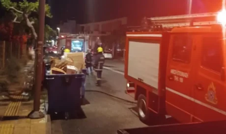 Φωτιά κάδοι Ηράκλειο