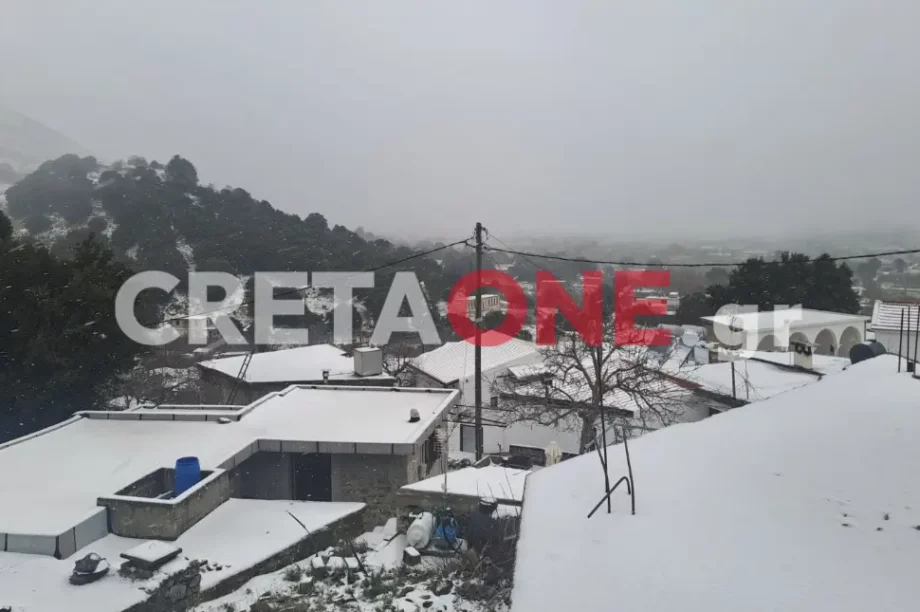 Σε πλήρη εξέλιξη η κακοκαιρία Avgi στην Κρήτη.