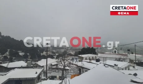 Σε πλήρη εξέλιξη η κακοκαιρία Avgi στην Κρήτη.