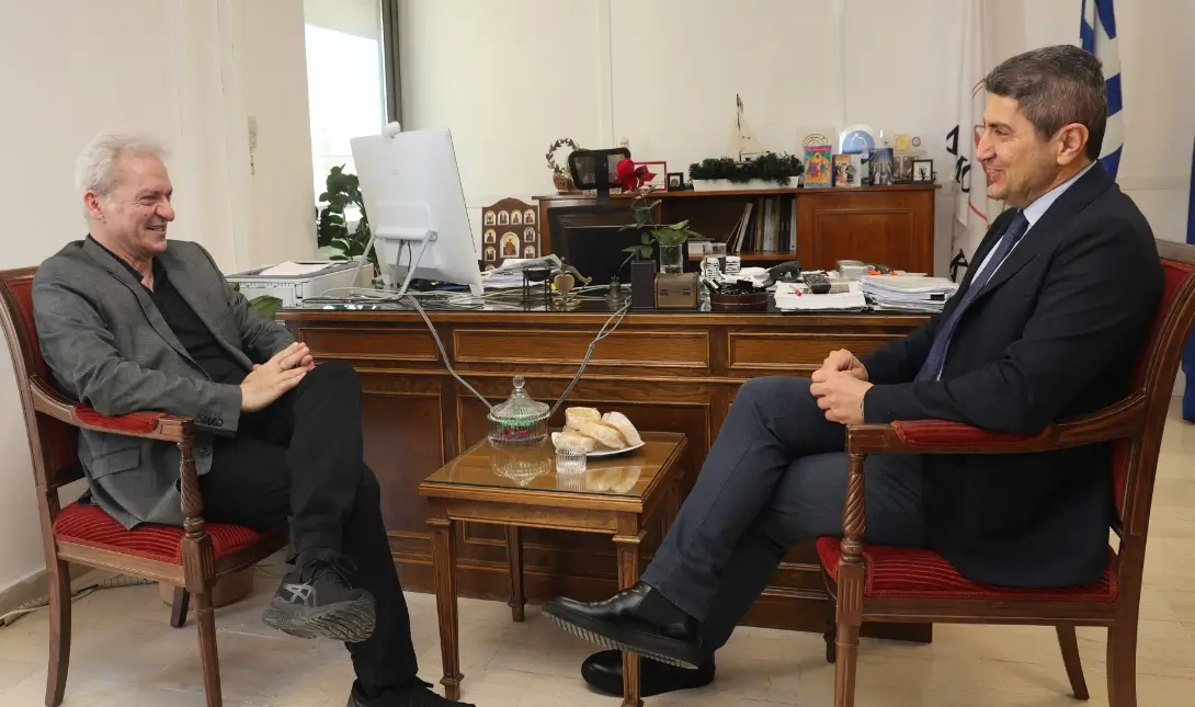 Συνάντηση Αλέξης Καλοκαιρινός Λευτέρης Αυγενάκης