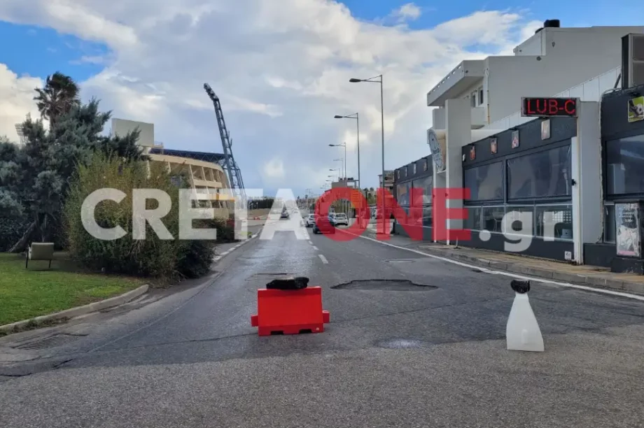 Μέτρα ασφαλείας γύρω από το Παγκρήτιο Στάδιο.