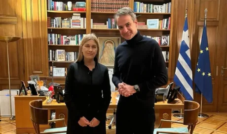 Σέβη Βουλουδάκη Κυριάκος Μητσοτάκης