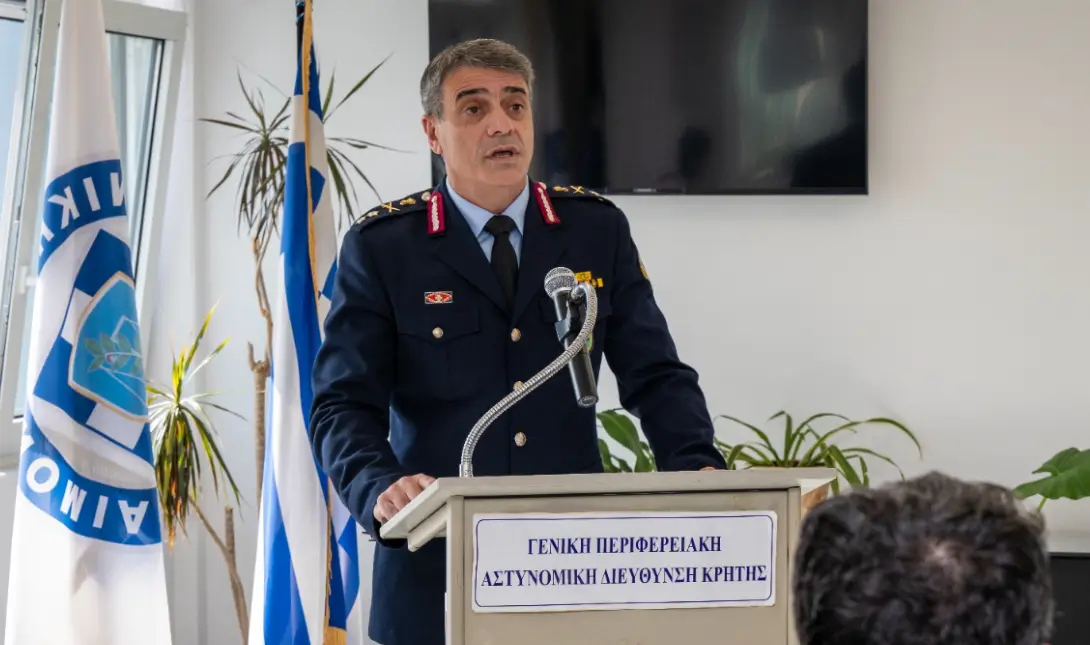 Γενικός Περιφερειακός Αστυνομικός Διευθυντής Κρήτης ο Νίκος Σπυριδάκης