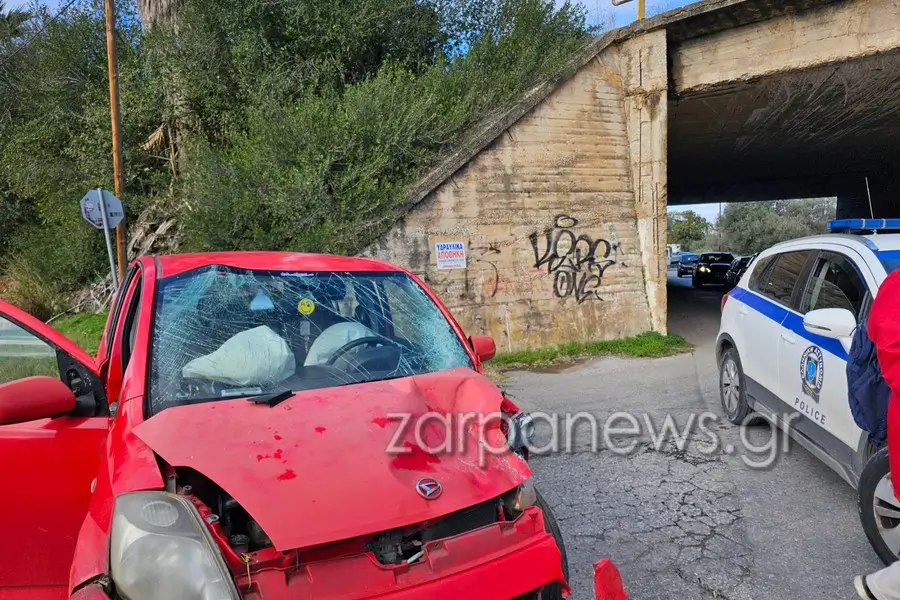 τροχαίο ατύχημα Χανιά σύγκρουση οχημάτων