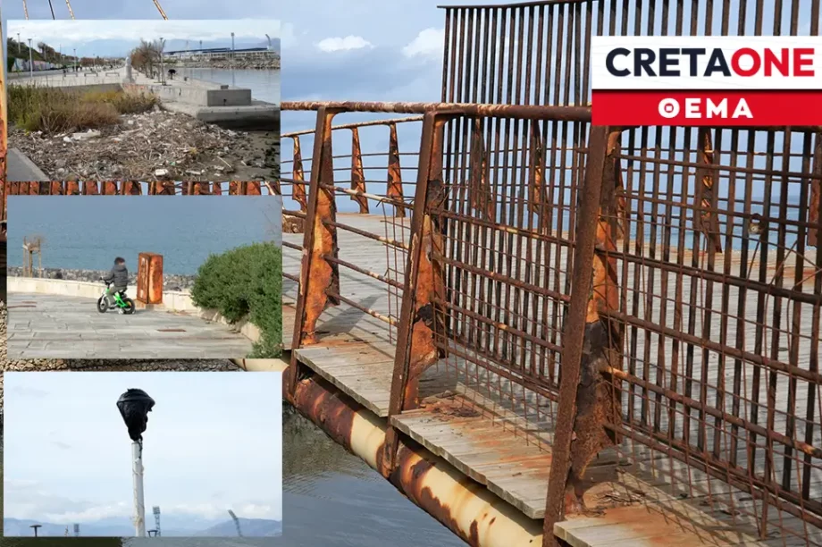 Εικόνες εγκατάλειψης στο παραλιακό μέτωπο στο Ηράκλειο