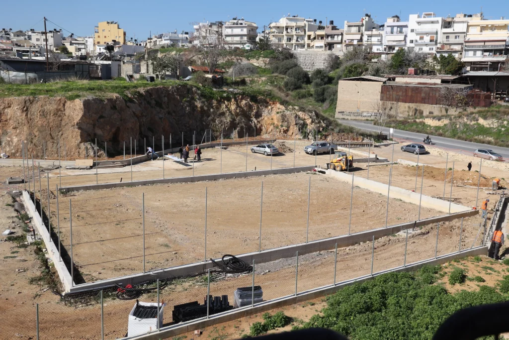 Αυτοψία Αλέξη Καλοκαιρινού στις εργασίες του Αθλητικού Κέντρου Αγίας Αικατερίνης