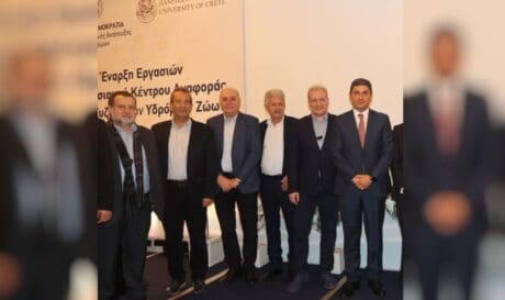 Στα εγκαίνια του 1ου Ευρωπαϊκού Κέντρου Αναφοράς για τα Υδρόβια Ζώα στο Ηράκλειο ο Παύλος Μπαριτάκης