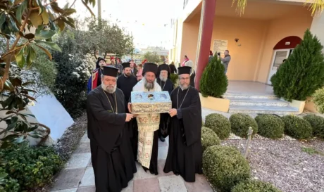 Υποδοχή Ιερών Λειψάνων τεσσάρων Μαρτύρων από Ρέθυμνο στην εορτή του Αγίου Χαραλάμπους
