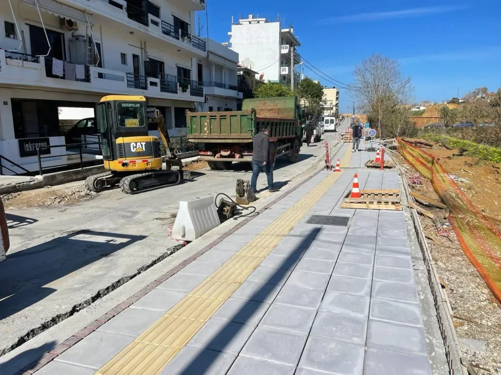νέα πεζοδρόμια Χανιά