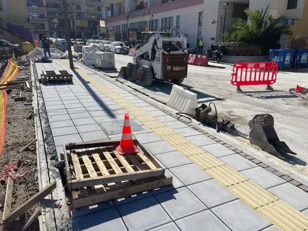 νέα πεζοδρόμια Χανιά 