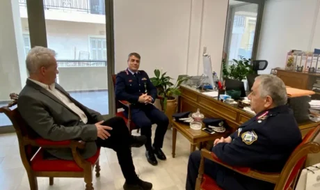 Συνάντηση του Δημάρχου, Αλέξη Καλοκαιρινού με την ηγεσία της ΕΛ.ΑΣ. στην Κρήτη