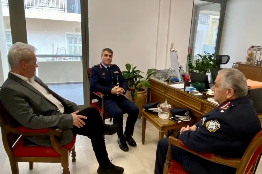 Συνάντηση του Δημάρχου, Αλέξη Καλοκαιρινού με την ηγεσία της ΕΛ.ΑΣ. στην Κρήτη