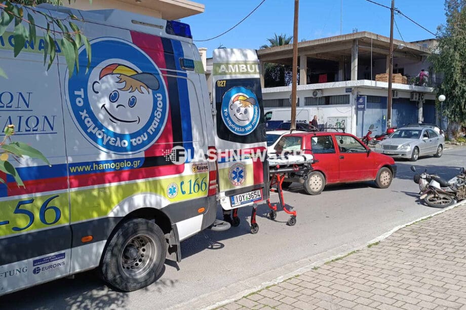 Χανιά: Τροχαίο ατύχημα με τραυματισμό οδηγού μηχανής