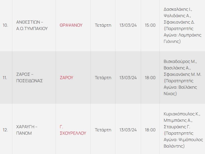διαιτητές ΕΠΣΗ