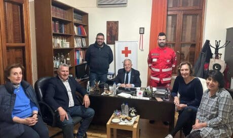 Χανιά: Επίσκεψη του Αντιπεριφερειάρχη Πολιτικής Προστασίας Κρήτης στα γραφεία του Ερυθρού Σταυρού