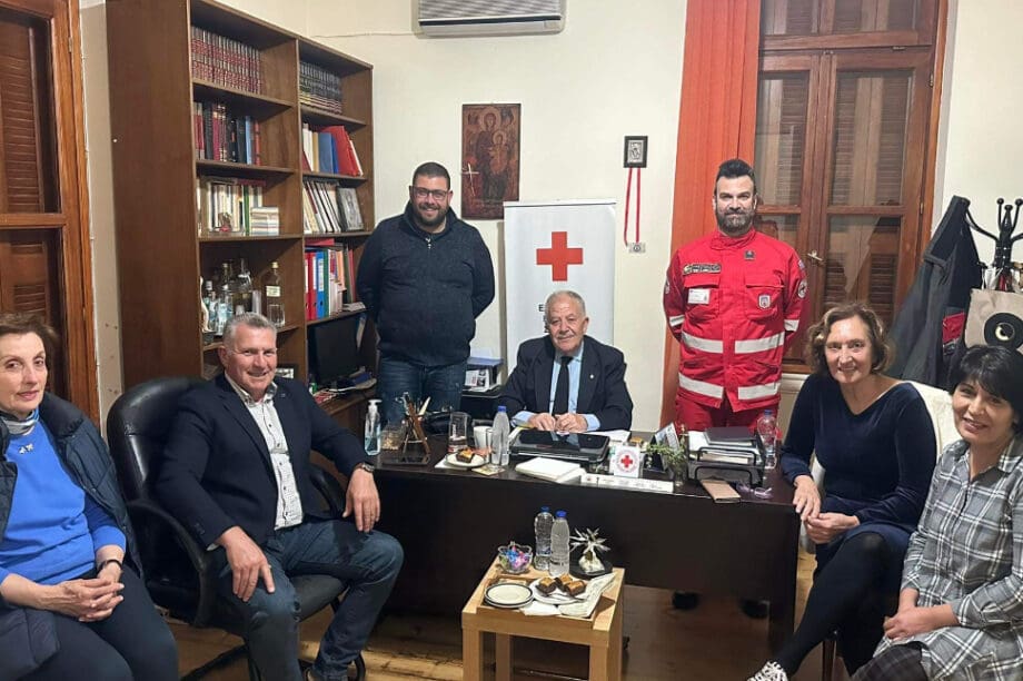 Χανιά: Επίσκεψη του Αντιπεριφερειάρχη Πολιτικής Προστασίας Κρήτης στα γραφεία του Ερυθρού Σταυρού