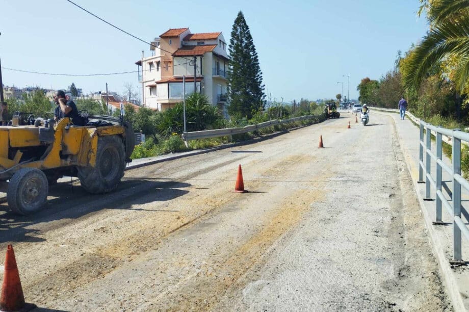 εργασίες στον κόμβο Γιοφύρου και στην γέφυρα του Άι Γιάννη Χωστού