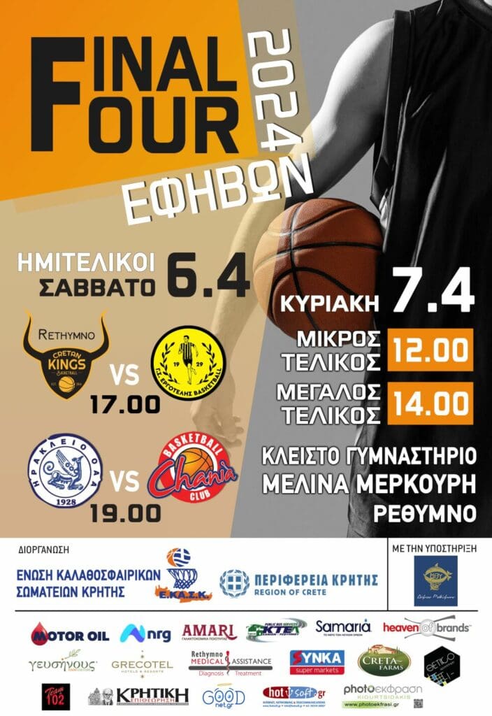 μπάσκετ εφήβων αφίσα