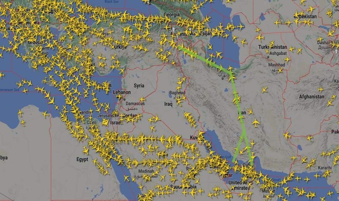Ραντάρ πτήσεων Μέση Ανατολή