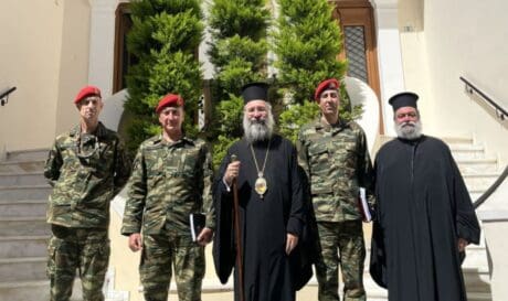 Ο νέος Διοικητής της 5ης Α/Μ Ταξιαρχίας επισκέφθηκε τον Μητροπολίτη Ρεθύμνης