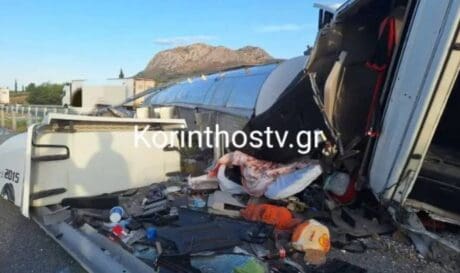 Φορτηγό ανατροπή κόρινθος