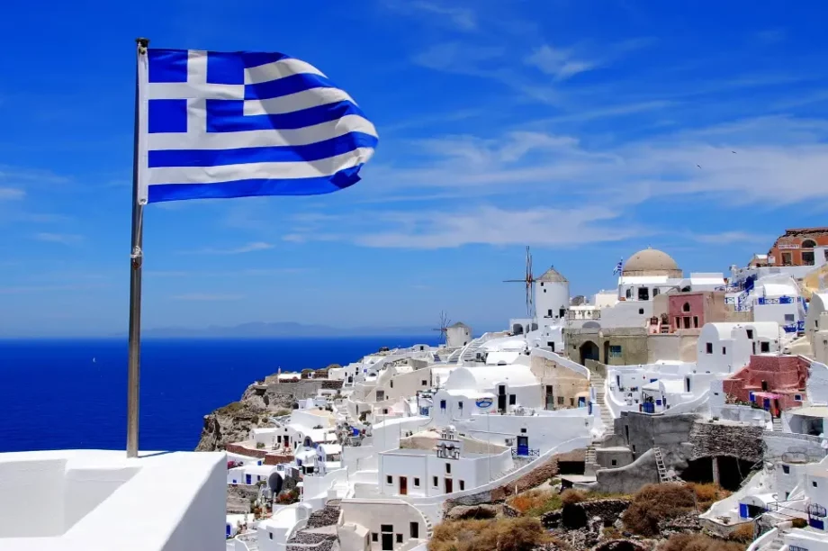 τουρισμός νησί ελληνική σημαία