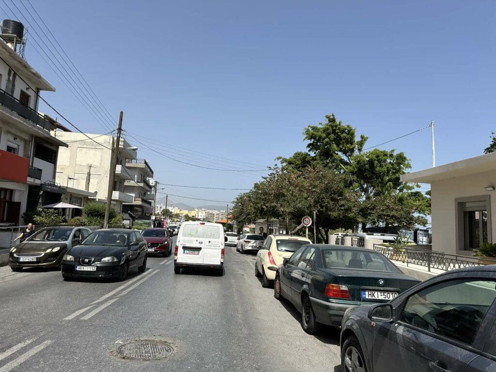 κίνηση στους δρόμους του Ηρακλείου
