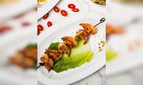 γαρίδες σουβλάκι