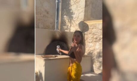 Δέσποινα Βανδή: Ενθουσιάστηκε με ξυλόφουρνο στην Κρήτη