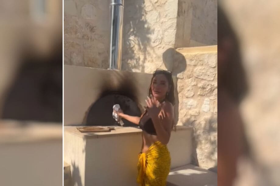 Δέσποινα Βανδή: Ενθουσιάστηκε με ξυλόφουρνο στην Κρήτη