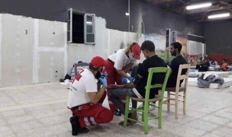 Εθελοντές του Περιφερειακού Τμήματος Ηρακλείου του Ελληνικού Ερυθρού Σταυρού