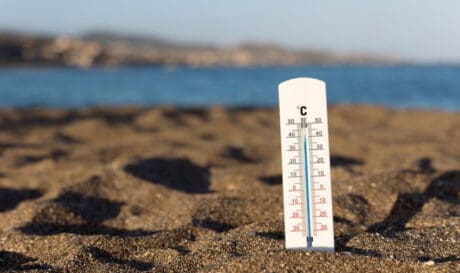θερμόμετρο ζέστη ήλιος καλοκαίρι