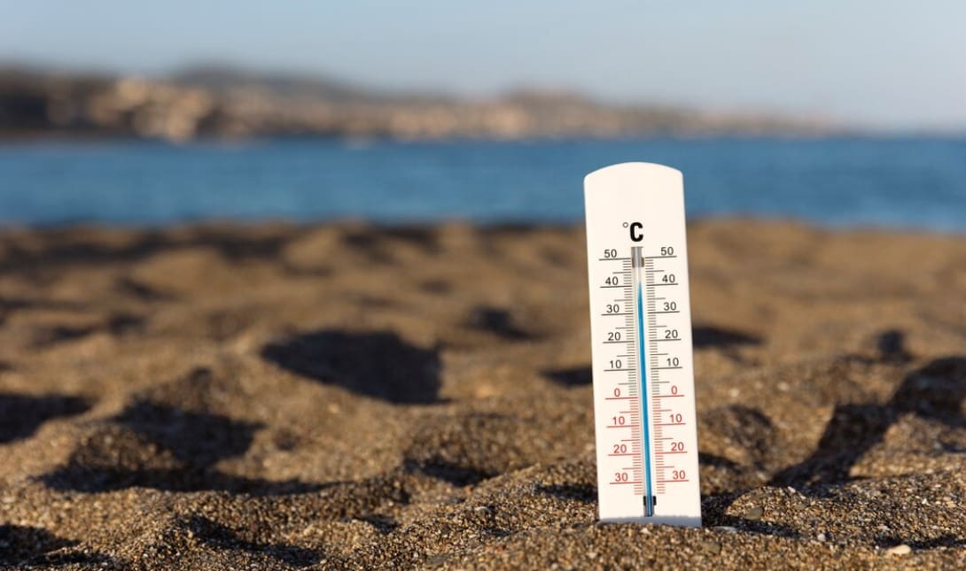 θερμόμετρο ζέστη ήλιος καλοκαίρι