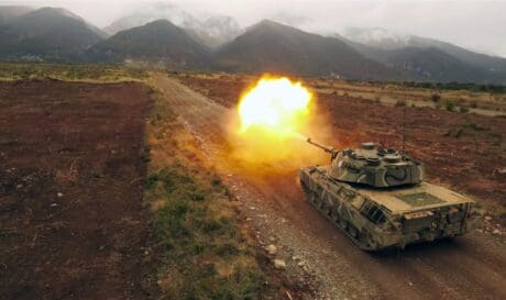 Βολές αρμάτων Leopard 1A5 στο Λιτόχωρο