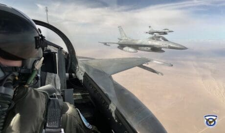 Η ΠΑ συμμετείχε με 3 αεροσκάφη F-16 Blk-30