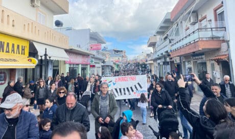 Πάνδημη συγκέντρωση για τα Τέμπη και στον Δήμο Μινώα Πεδιάδας