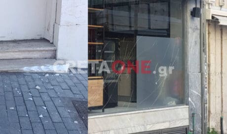 βιτρίνες κέντρο ηράκλειο σπασμένες Τέμπη