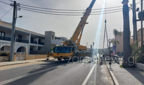 Χανιά: Κλειστή η παλαιά εθνική οδός Χανίων Κισσάμου για τοποθέτηση αερογέφυρας
