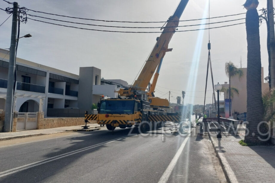 Χανιά: Κλειστή η παλαιά εθνική οδός Χανίων Κισσάμου για τοποθέτηση αερογέφυρας