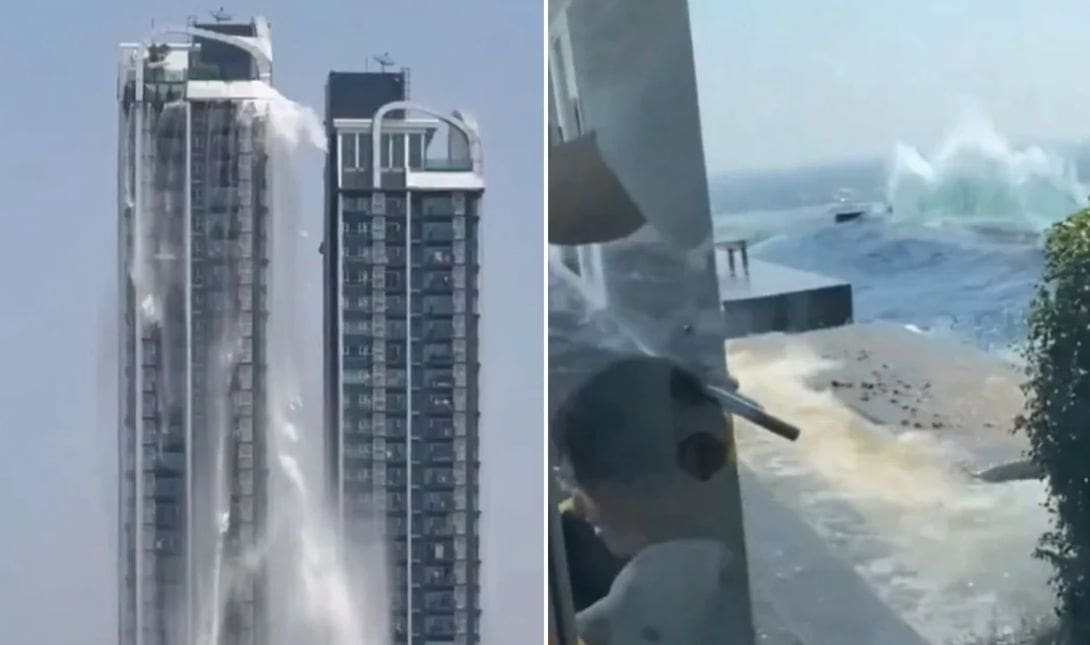 σεισμός μιανμάρ ουρανοξύστης πισίνα