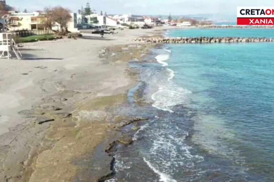 Παραλία διάβρωση Αγία Μαρίνα