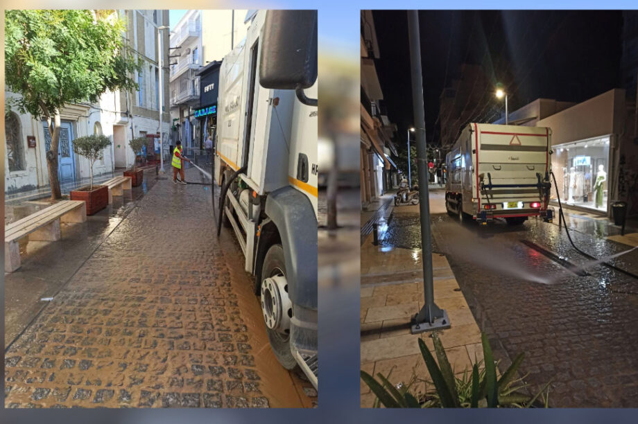 Σκόνη δρόμοι Ηράκλειο καθαρισμός