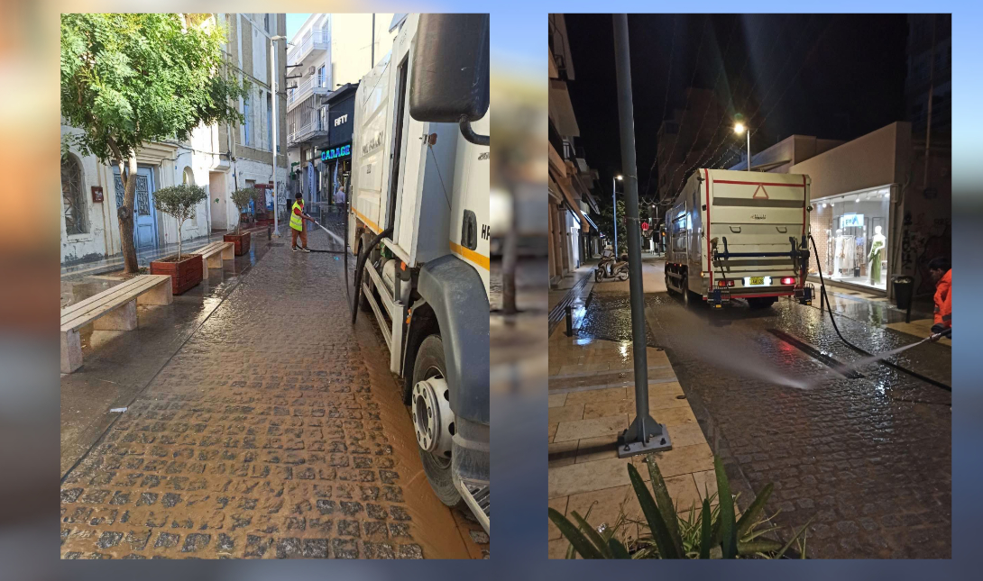 Σκόνη δρόμοι Ηράκλειο καθαρισμός
