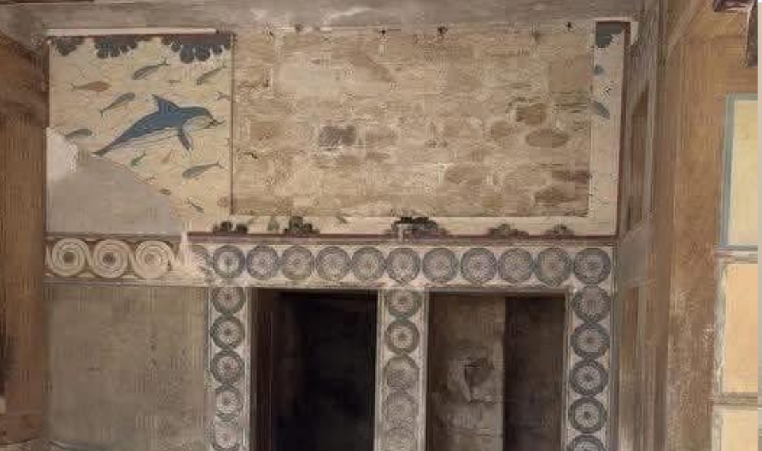 τοιχογραφία δελφινιών Κνωσός