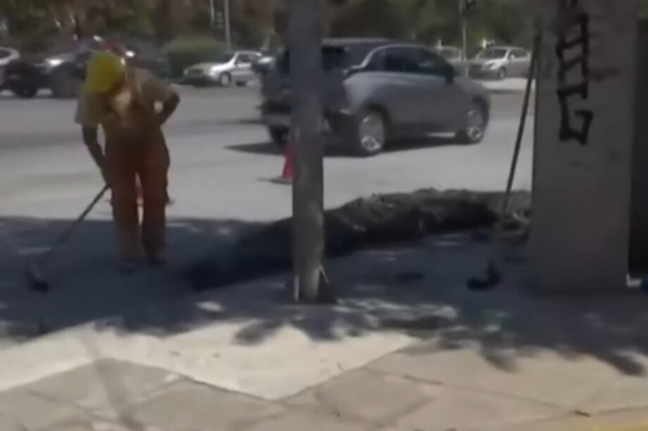 Πτώση μπετόν στο οδόστρωμα προκάλεσε χάος στη Λεωφόρο Κηφισίας (βίντεο)