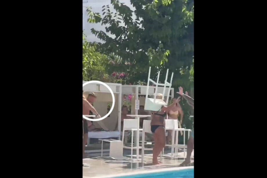 Ποδοσφαιριστής σε καυγά χτυπά γυναίκα με καρέκλα! (βίντεο)