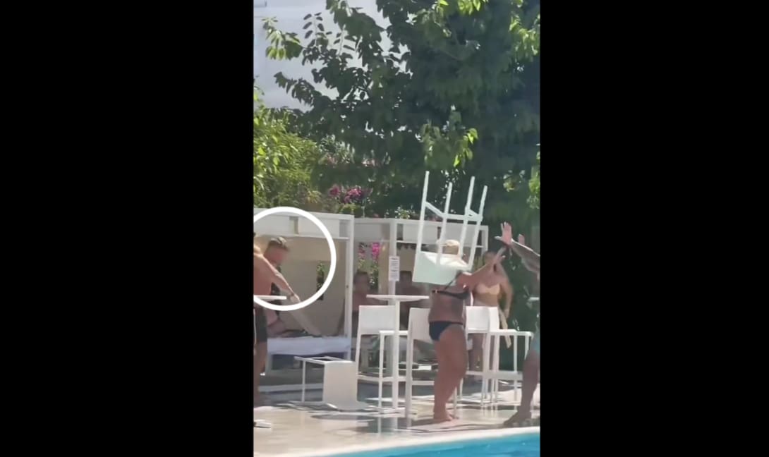 Ποδοσφαιριστής σε καυγά χτυπά γυναίκα με καρέκλα! (βίντεο)