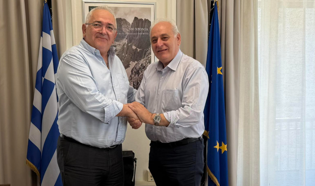 συνάντηση του Δημάρχου Βιάννου Παύλου Μπαριτάκη με τον ΓΓ του Υπουργείου Εσωτερικών